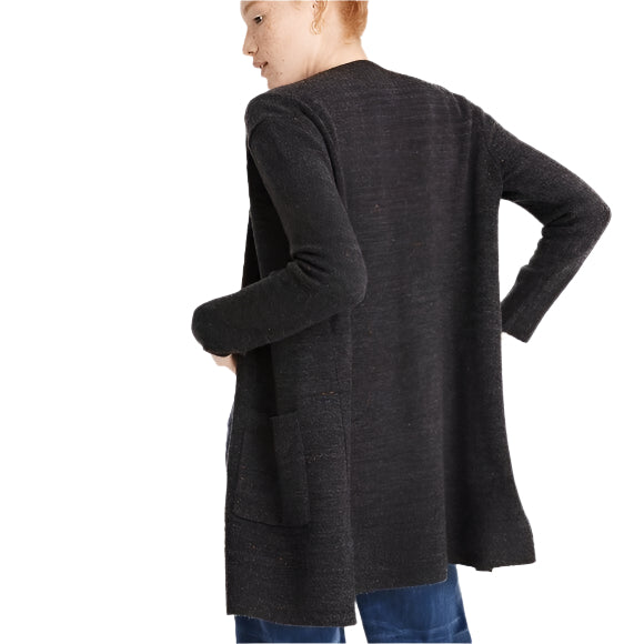 Madewell Donegal Kent Cardigan Sweater Coziest Yarn Black XS- 0372