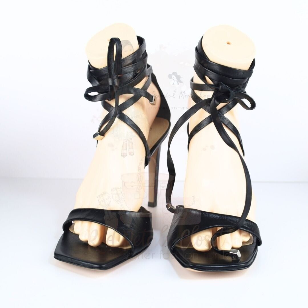 NIB Schutz Bryce Womens Leather Stilettos Pumps Black 8.5