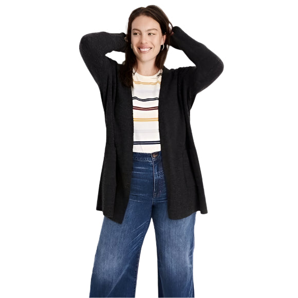 Madewell Donegal Kent Cardigan Sweater Coziest Yarn Black XS- 0372