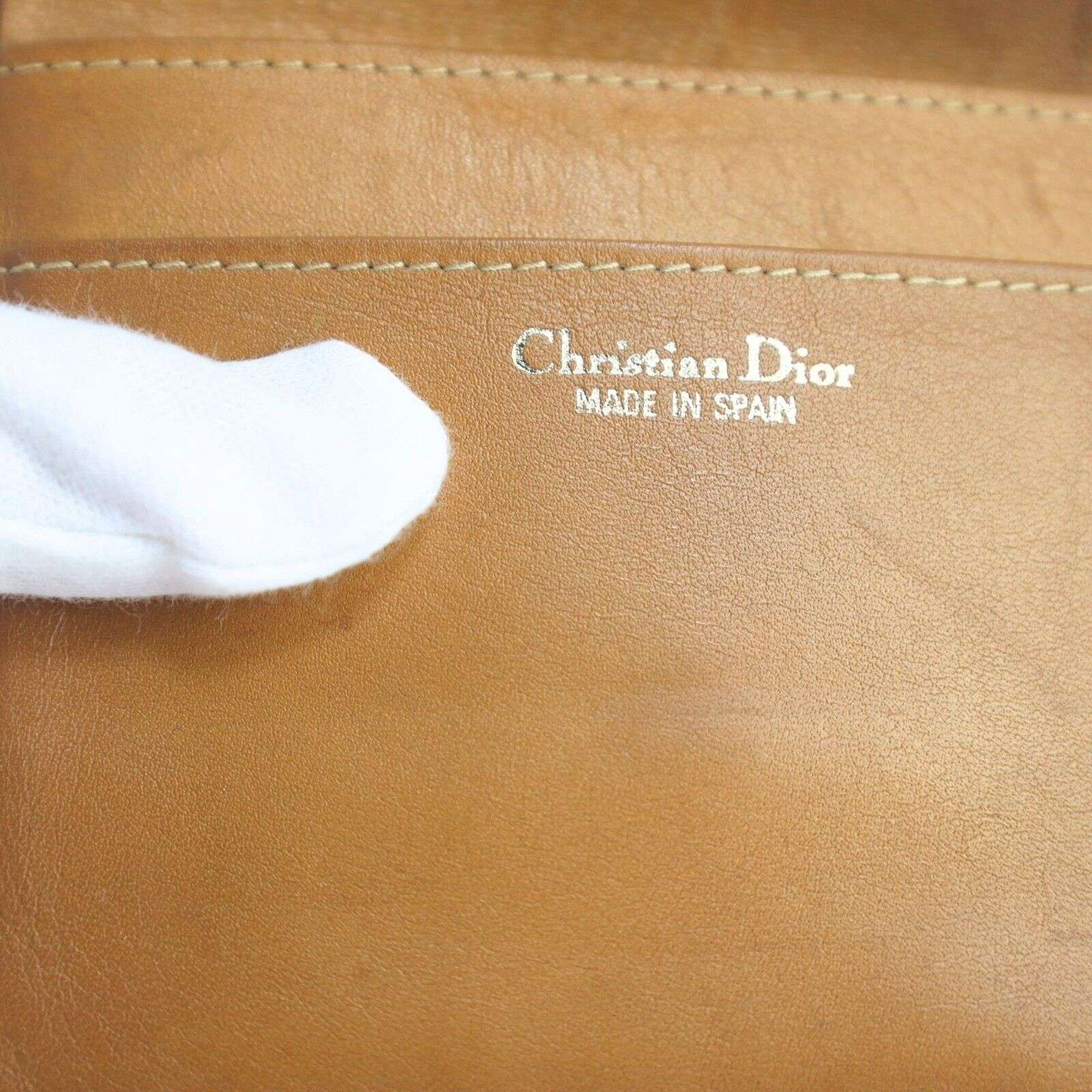 Vintage Christian Dior Honeycomb Brown Purse Wallet for Women