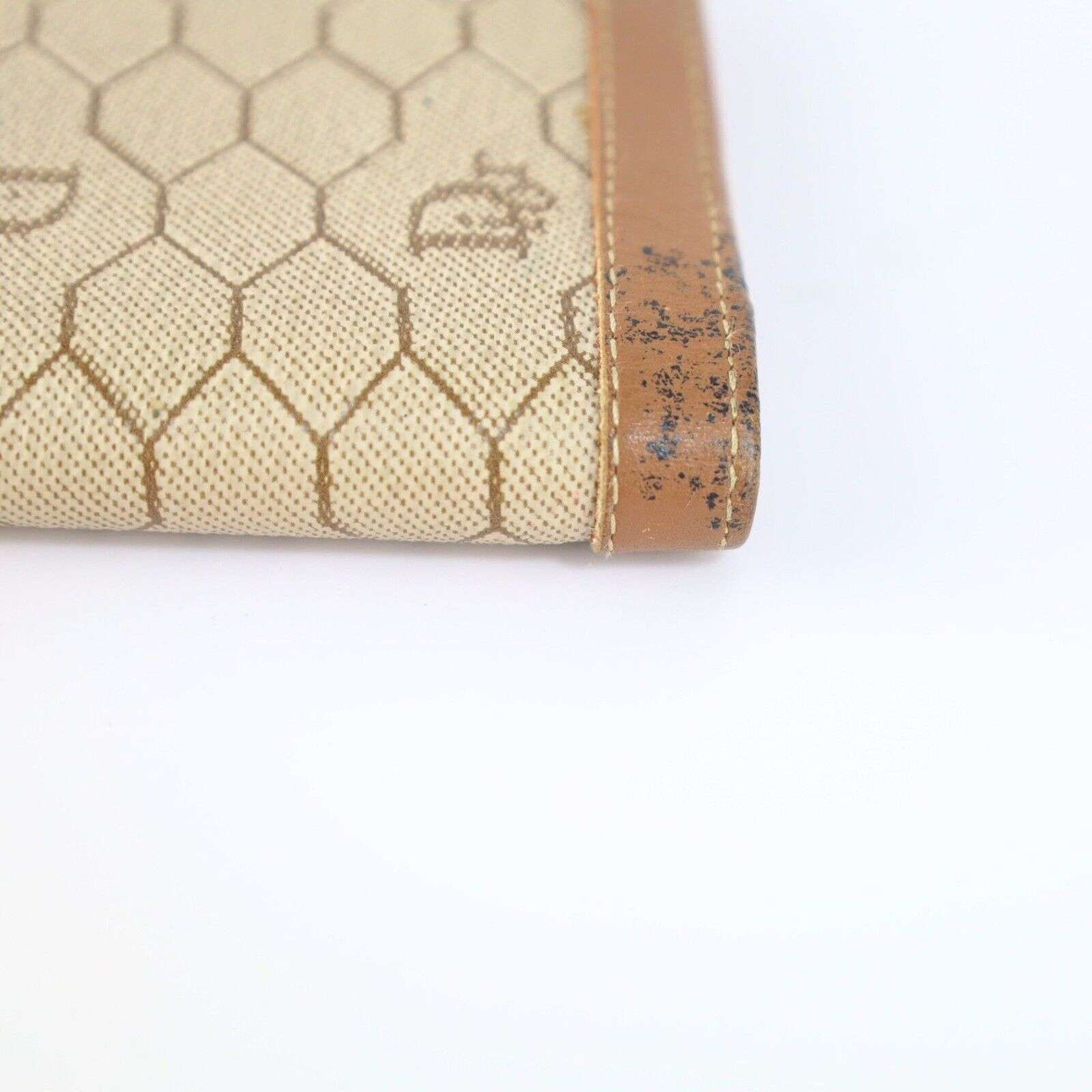 Vintage Christian Dior Honeycomb Brown Purse Wallet for Women