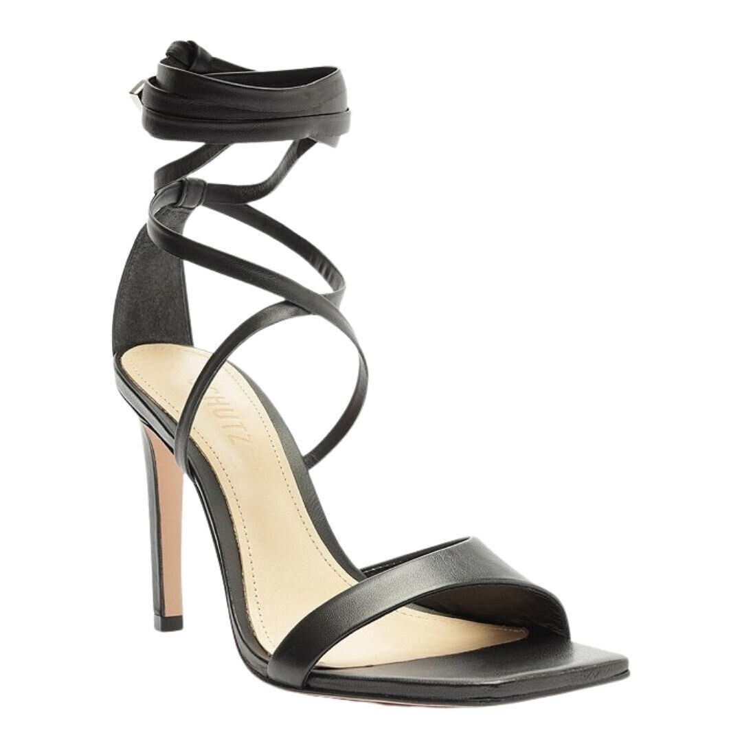 NIB Schutz Bryce Womens Leather Stilettos Pumps Black 8.5