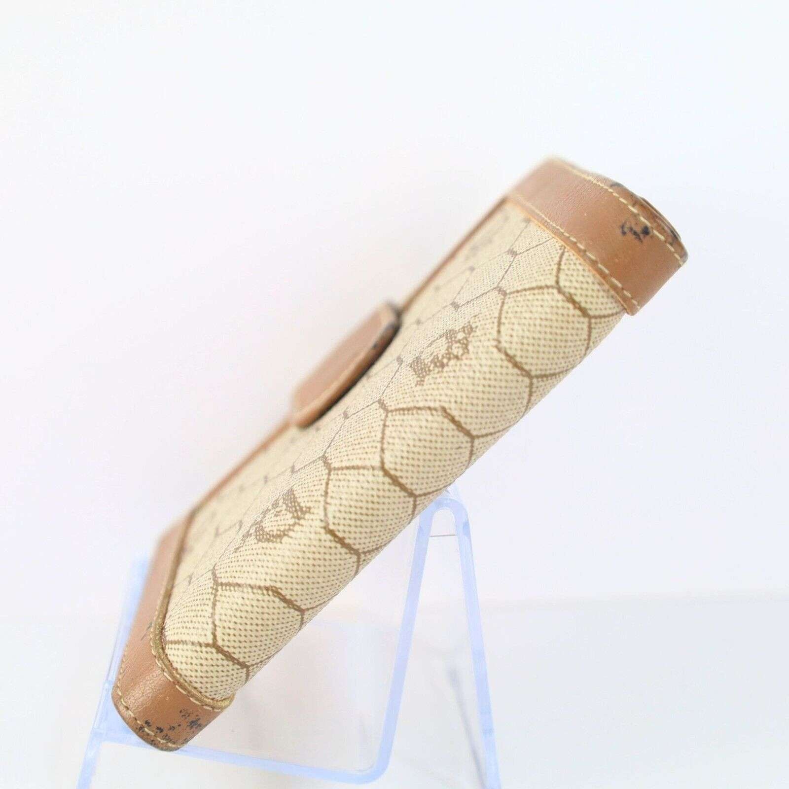 Vintage Christian Dior Honeycomb Brown Purse Wallet for Women