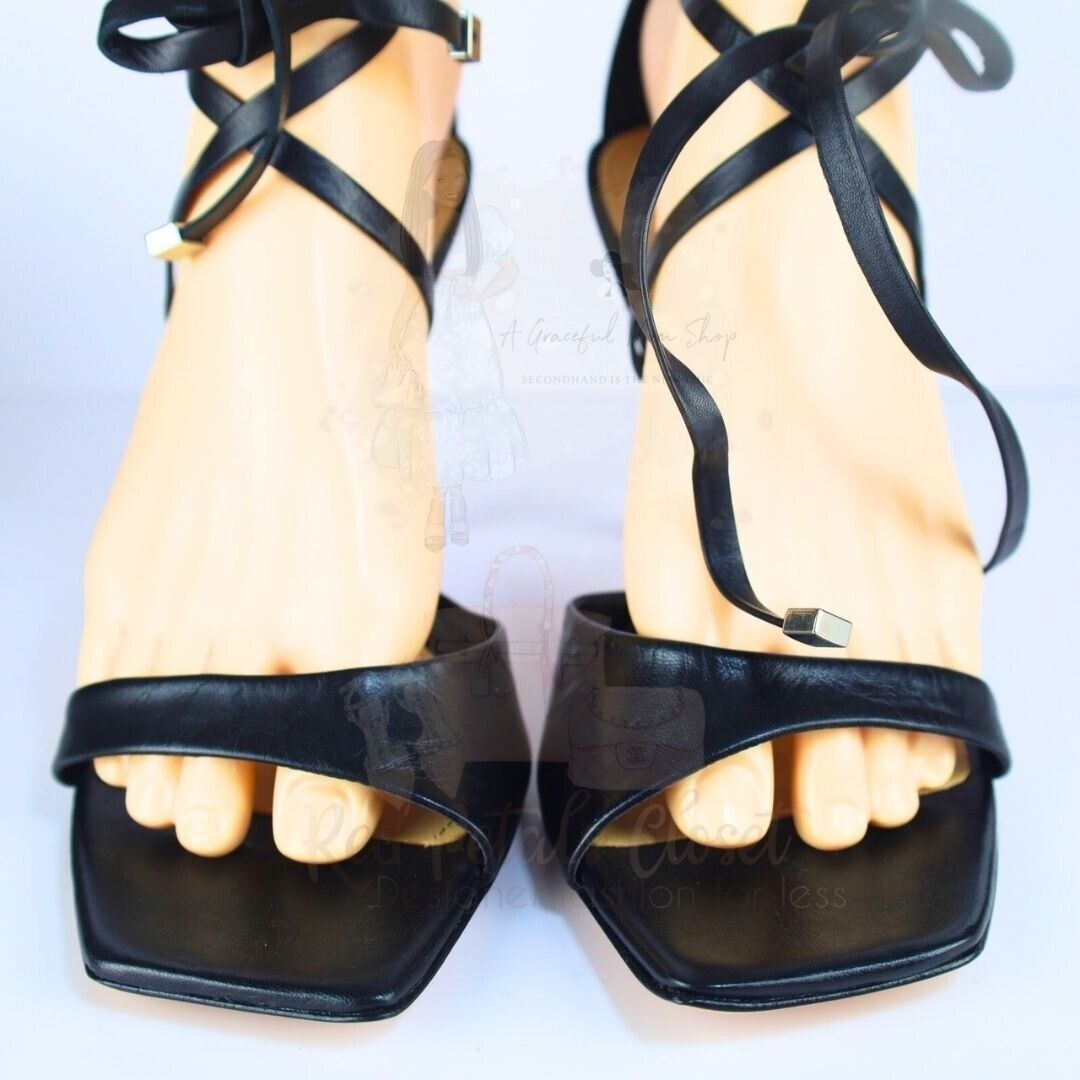 NIB Schutz Bryce Womens Leather Stilettos Pumps Black 8.5