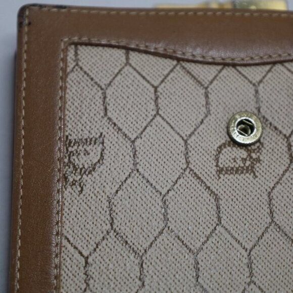 Vintage Christian Dior Honeycomb Brown Purse Wallet for Women