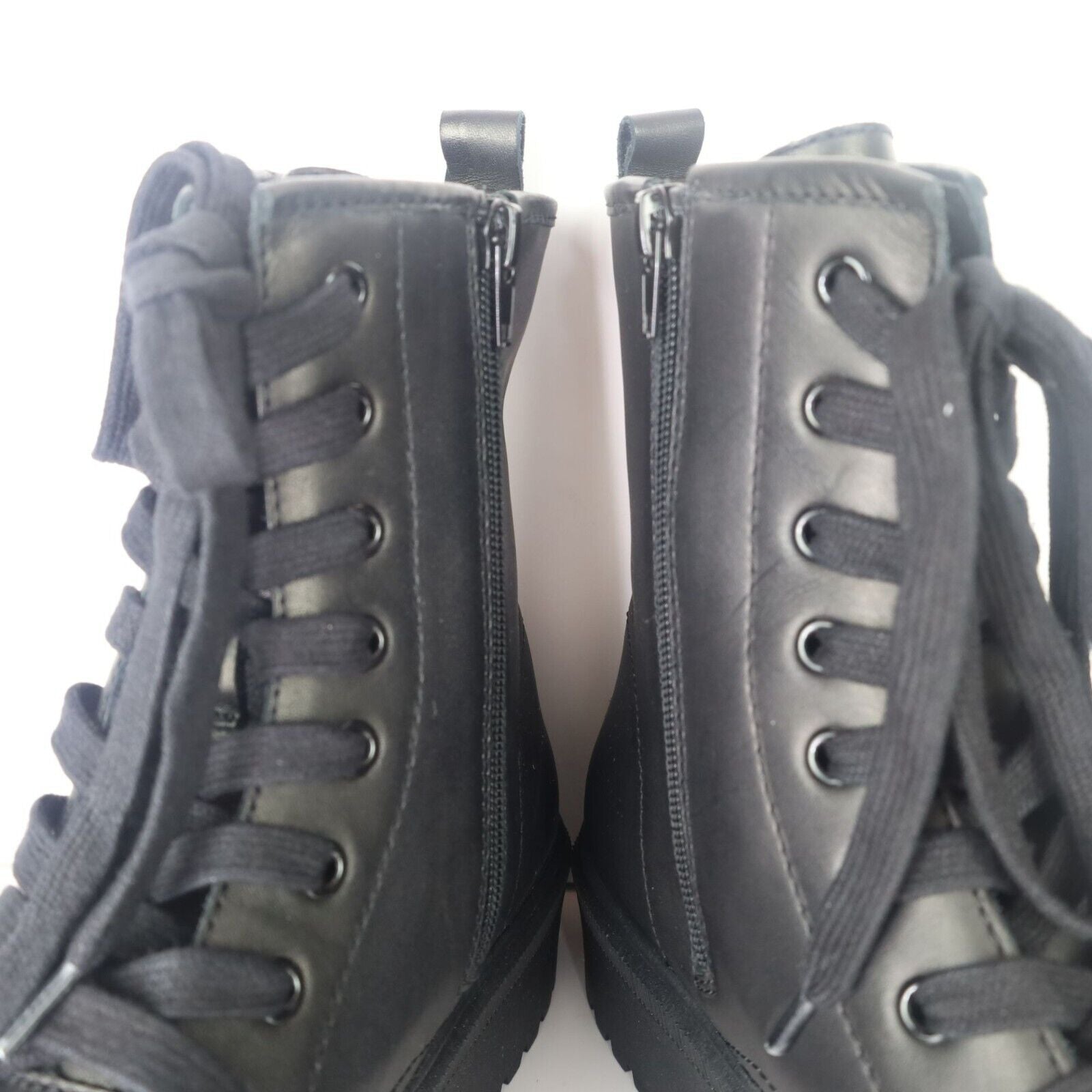 Aqua  Logan Platform Hiker Boots  Black