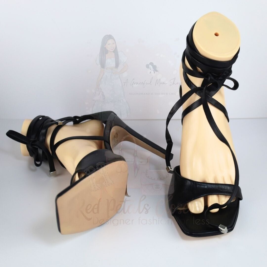NIB Schutz Bryce Womens Leather Stilettos Pumps Black 8.5