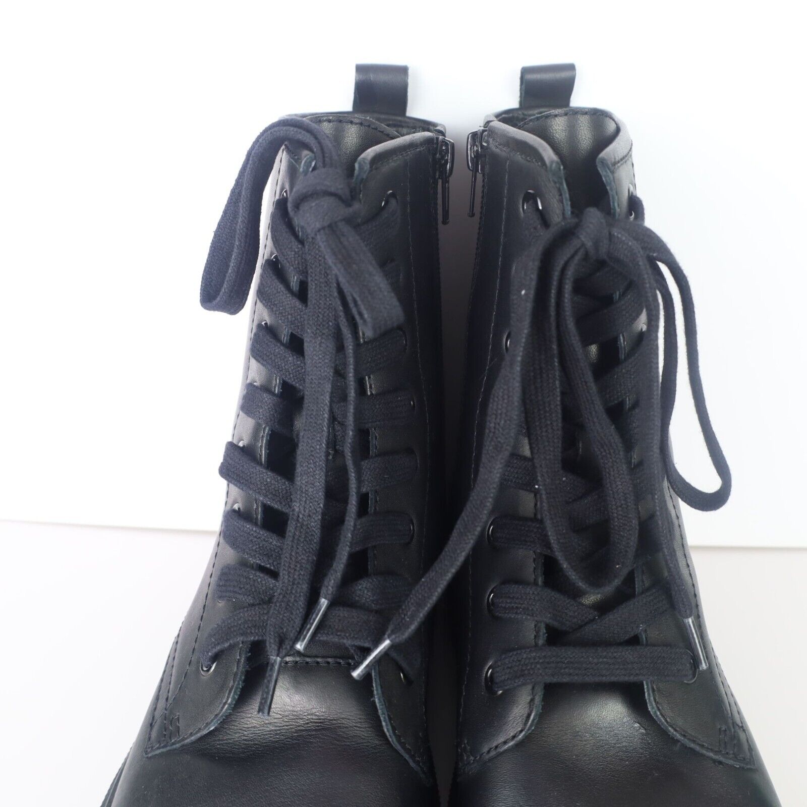 Aqua  Logan Platform Hiker Boots  Black